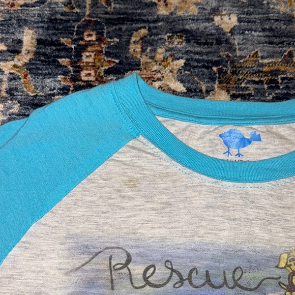Luckybird Clothing Short Sleeve Gray/Blue Pet Rescue Mel’s Rescue T-Shirt Lg WMN - Picture 6 of 10